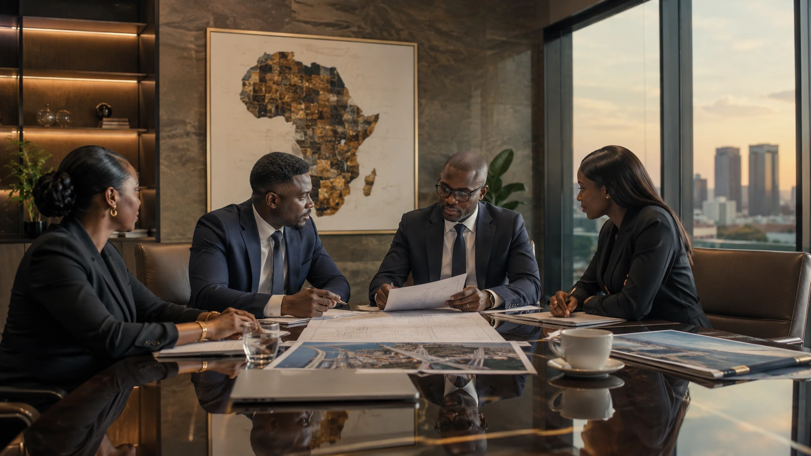 Executive project-financing strategy meeting